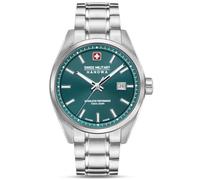 Swiss Military Hanowa Pioneer Men's Watch 41 mm Diameter with Stainless Steel Strap and Sapphire Glass, Green, Bracelet