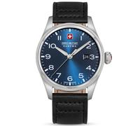 Swiss Military Hanowa Unisex Analog Wrist Watch Leather Blue Men's Watch Chronograph Quartz Watch