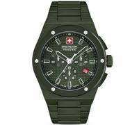 Swiss Military Hanowa Men's Wristwatch Sidewinder Green 42mm Stainless Steel Wristwatch Men's Watch Chronograph Watches Shop
