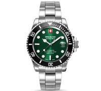 Swiss Military Hanowa Men's Automatic Watch Sealord Professional Diver 41 mm Diameter Date Sapphire Glass, Green