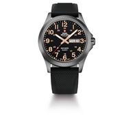 Swiss Military Mens 42mm 5ATM Day-Date Black Dial SMP36040.31