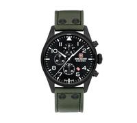 Swiss Military by Chrono Men Analog Quartz Watch with Leather Strap SMWGC0000430