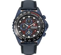 Swiss Military SMWGC2102291 Men's Analogue Quartz Watch with Leather Strap, Blue, Strap.