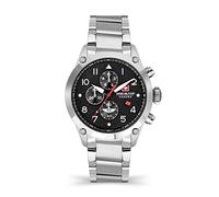 SWISS MILITARY SMWGI2101501 Men's Analogue Quartz Watch with Stainless Steel Strap, Silver