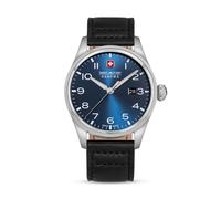 Swiss Military Hanowa Unisex Analog Wrist Watch Leather Blue Men's Watch Chronograph Quartz Watch
