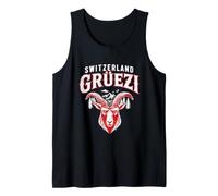 Swiss Mountain Goat Gruezi Switzerland Hiking Vintage Tank Top