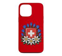 Swiss National Day Bundesfeier Alpine Flowers Case for iPhone 13 Pro Max