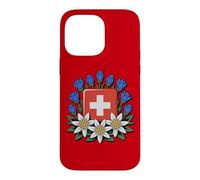 Swiss National Day Bundesfeier Alpine Flowers Case for iPhone 14 Pro Max