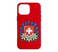 Swiss National Day Bundesfeier Alpine Flowers Case for iPhone 16 Pro Max