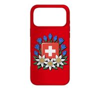 Swiss National Day Bundesfeier Alpine Flowers Case for iPhone 17 Pro Max
