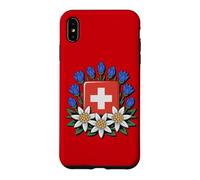Swiss National Day Bundesfeier Alpine Flowers Case for iPhone XS Max