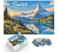 Swiss National Park, Switzerland Landscape_00 Jigsaw Puzzle, 1000 Piece | For a useful gift beyond Christmas Day, this adult jigsaw puzzle with 1000 pieces gives adults a calm winter activity.
