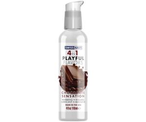 Swiss Navy 4in1 Chocolate Sensation Water-Based Flavoured Lubricant 118ml