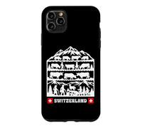 Swiss Papercut folk art cows coming down from the Alps Case for iPhone 11 Pro Max