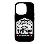Swiss Papercut folk art cows coming down from the Alps Case for iPhone 14 Pro