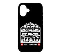 Swiss Papercut folk art cows coming down from the Alps Case for iPhone 16