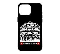 Swiss Papercut folk art cows coming down from the Alps Case for iPhone 16 Pro Max