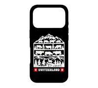 Swiss Papercut folk art cows coming down from the Alps Case for iPhone 17 Pro