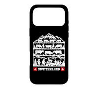 Swiss Papercut folk art cows coming down from the Alps Case for iPhone 17 Pro Max