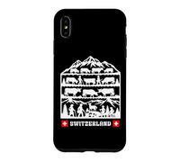 Swiss Papercut folk art cows coming down from the Alps Case for iPhone XS Max