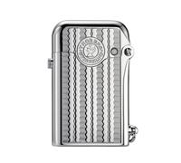 Swiss Retro Soft-Flame Brass Kerosene Lighter, Automatic Ignition, Refillable, Safety Lock, Electroplated, Engraved, Luxury, Collectible, Husband’s Present, Thorens Gen1 Single Claw Water Ripple