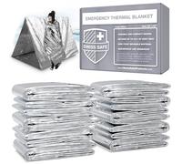 Swiss Safe Emergency Mylar Thermal Blankets (Bulk 10-Pack) - Designed for NASA, Outdoors, Hiking, Survival, Marathons or First Aid (Silver 10-Pack)