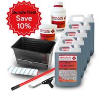 Swiss Seal 3 In 1 Concrete Care Kit Slate Grey Gloss Concrete Paint (Driveway & Patio Colour Sealer & Crack Repair)