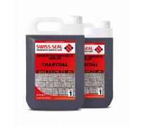 Swiss Seal Imprinted Concrete Colour Tinted Sealer Renovator Charcoal Black Gloss Concrete Paint With Anti-Slip 2 X 5L (10 Litres)
