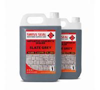 Swiss Seal Imprinted Concrete Colour Tinted Sealer Renovator Slate Grey Gloss Concrete Paint With Anti-Slip 2 X 5L (10 Litres)
