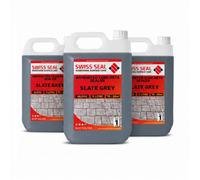 Swiss Seal Imprinted Concrete Colour Tinted Sealer Renovator Slate Grey Gloss Concrete Paint With Anti-Slip 3 X 5L (15 Litres)