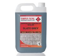 Swiss Seal | SLATE GREY Coloured Imprinted Concrete Sealer GLOSS FINISH + ANTI-SLIP | Colour Tinted Driveway And Patio Sealant - Wet Look | Colour Tint Sealant For Outdoor Concrete Floor (4 x 5 Litre)