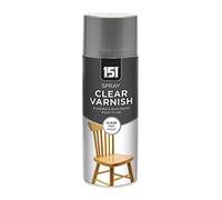 Swiss Signature 1 x 151 All Purpose Matt Varnish Spray Paint 250ml / 1x Pair of Disposable Gloves for Exterior Interior Aerosol Can, Wood Colour with Smooth and Durable Finish