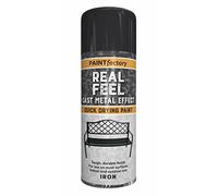 Swiss Signature 2 x Real Feel Iron Spray Paint 400ml / 1x Pair of Disposable Gloves, Quick Dry Fast Set Cast Metal for Interior Exterior Surfaces