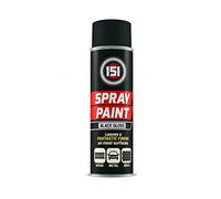 Swiss Signature 6 x 151 Black Gloss Multi-Purpose Spray Paint 250ml / 1x Pair of Disposable Gloves for Metal, Wood, Plastic, Walls, Aerosol Spray with Perfect Finish