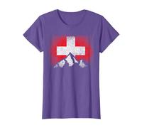 Swiss Switzerland Flag Mountain Ski Winter Gift Country T-Shirt