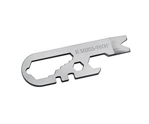 Swiss+TECH ST67129 14-in-1 Micro Wrench Multi-Tool, Stainless Steel Construction, for Keychain, Auto, Camping, Hardware (Single Pack)