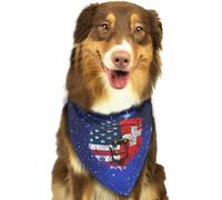 Swiss USA Flag Switzerland Lion Face Soft Dog Bandana Scarf Triangle Kerchief Pet Accessories for Dogs & Cats10