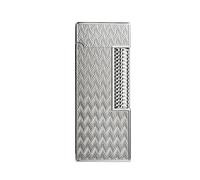 Swiss Vintage Classic Flip-Top Brass Kerosene Lighter, Refillable with Flint Wheel, Relief Carving, Collectable, Men’s Present, Thorens Side-Slip - Narrow Lighter - Ripple Shadow