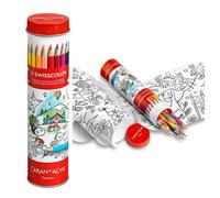 Swisscolor Crayons In Tube With Coloring Book 18 Colors Top