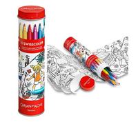 Caran d'Ache Metal Tin 10 Standard Swiss Colour Fibre Tip Pens + Poster on the Theme "Switzerland Over the Seasons"