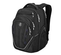 Swissdigital Terabyte TSA-Friendly Water-Resistant Large Backpack, Business Laptop Backpack for Men with USB Charging Port/RFID Protection Big School Bookbag Fits up to 15.6" Travel Laptop Backpack