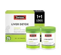 SWISSE Detox - Choline Supplement with Milk Thistle, Turmeric & Artichoke Extract, Liver Support Supplements for Women and Men, Contribute to Remove Toxins, 120 Easy-to-Swallow Tablets, Made in Italy