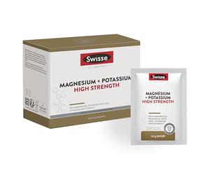 SWISSE Magnesium & Potassium High Strength - Potassium & Magnesium Supplements for Women & Men, 24 Sachets Muscle Recovery Supplement Powder with Minerals & Vitamins Tiredness & Fatigue, Made in Italy