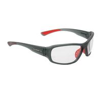 SWISSEYE Freeride Sports Glasses (100% UVA, UVB and UVC Protection, Nose Area & Arm Ends, Rubberised, Shatter-Free Material TR90, Includes Microfibre Bag), Crystal Grey Matt/Red