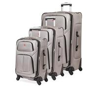 SwissGear 3 Piece Spinner Wheel Suitcase Set - Softshell & Lightweight