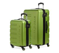 SwissGear 7366, Green, 2-Piece Set (19/27), Signature Hardside Expandable Luggage with Spinner Wheels