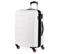 SwissGear 7366 Hardside Expandable Luggage with Spinner Wheels, White, Checked-Medium 23-Inch, 7366 Hardside Expandable Luggage with Spinner Wheels