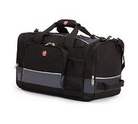 SwissGear Apex Duffle Bag for Travel and Gym with Bungee-Cord System, Grey/Black, 71.12 cm, Apex Travel Duffle Bags