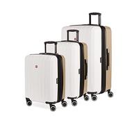 SwissGear Duet Hardside Expandable Luggage with Spinner Wheels, Ivory/Taupe, 3-Piece Set (19/24/28), Swissgear Duet Hardside Expandable Luggage with Spinner Wheels