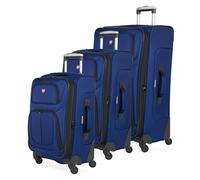 SwissGear Sion Softside Expandable Luggage, Blue, 3-Piece Set (21/25/29), Sion Softside Expandable Luggage